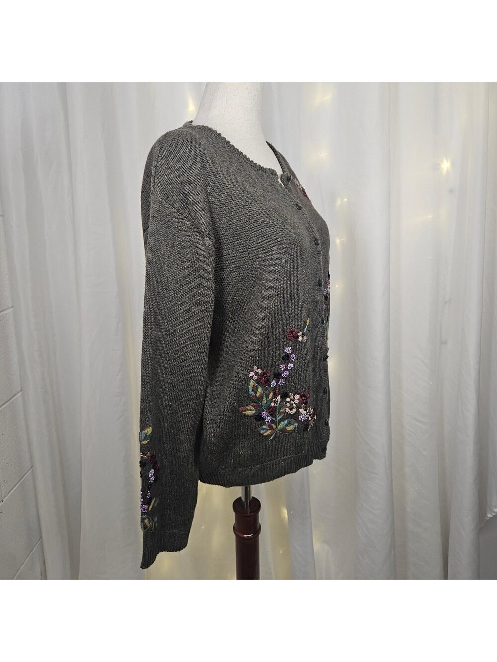 Vintage Tiara International cardigan sweater size large - Picture 6 of 7